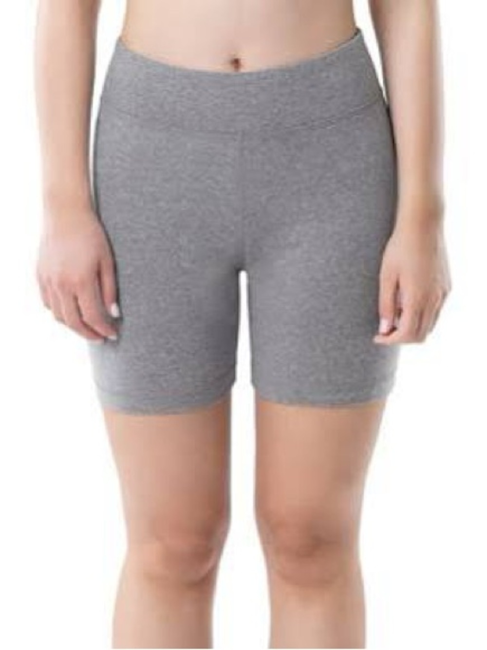 Old Navy Active Go-Dry Fitted Gray High Waisted Stretchy Spandex Biker Shorts